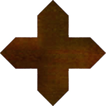Mosaic House Moroccan tile Alice Cross 19 Brown  solid hand painted 